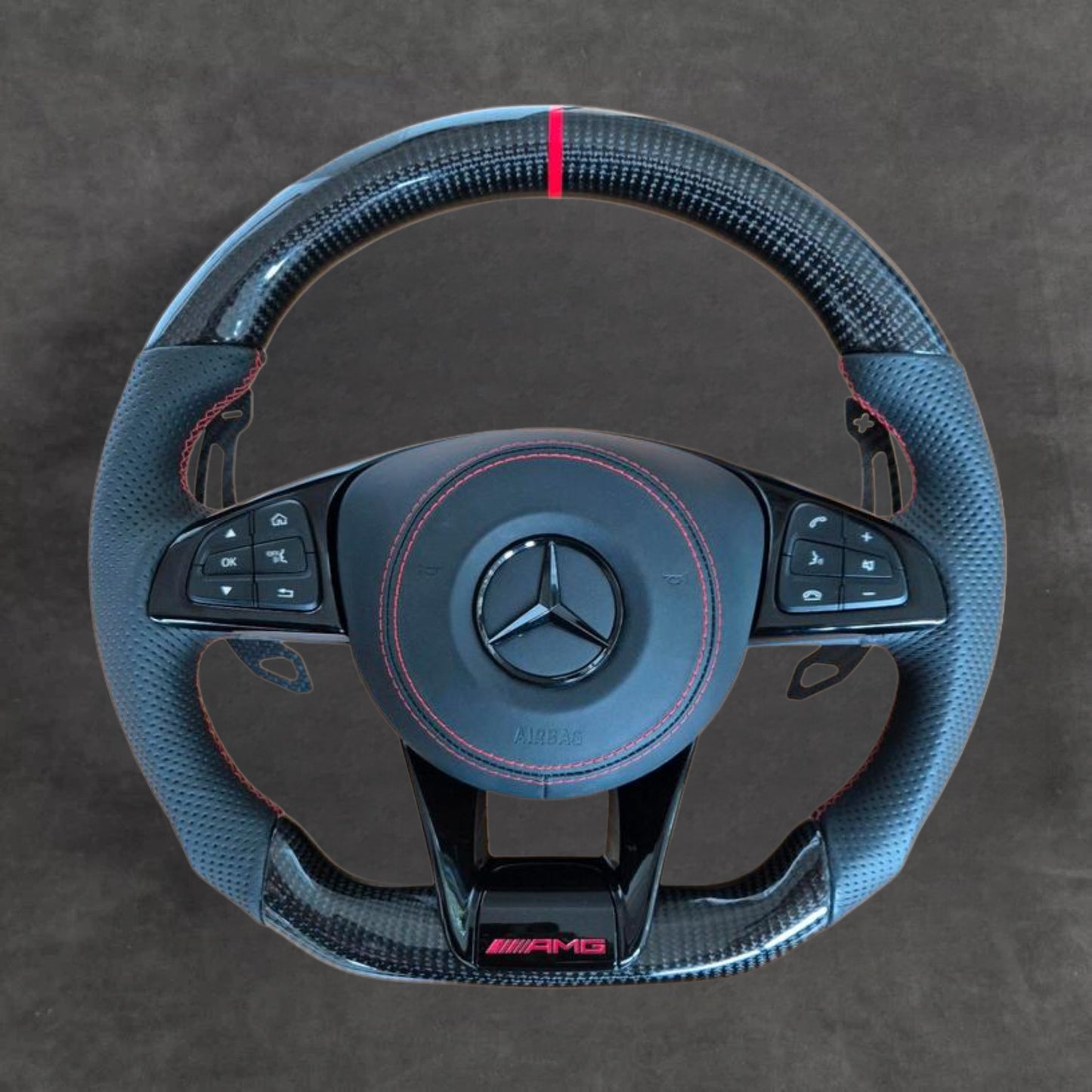 Carbon Fiber Steering Wheel Leather Pre-2019 Models