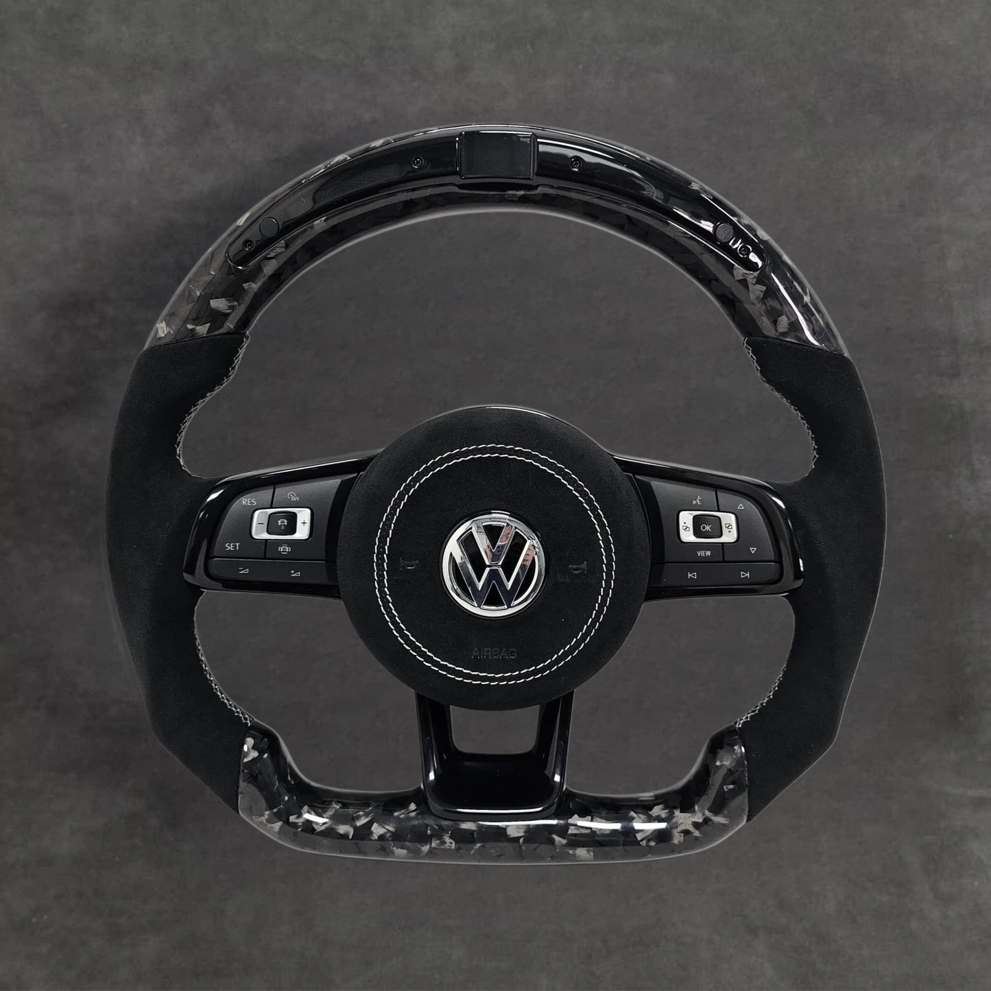 Special Edition LED Carbon Fiber Steering Wheel Alcantara VOLKSWAGEN