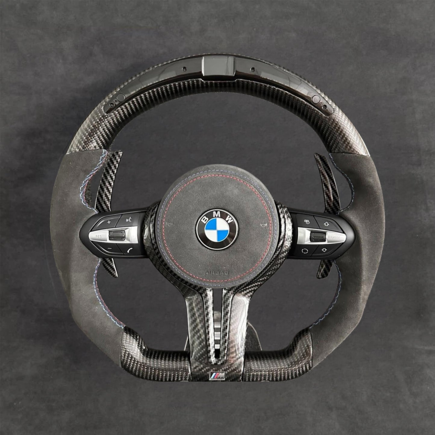 LED Carbon Fiber Steering Wheel Alcantara F-Series