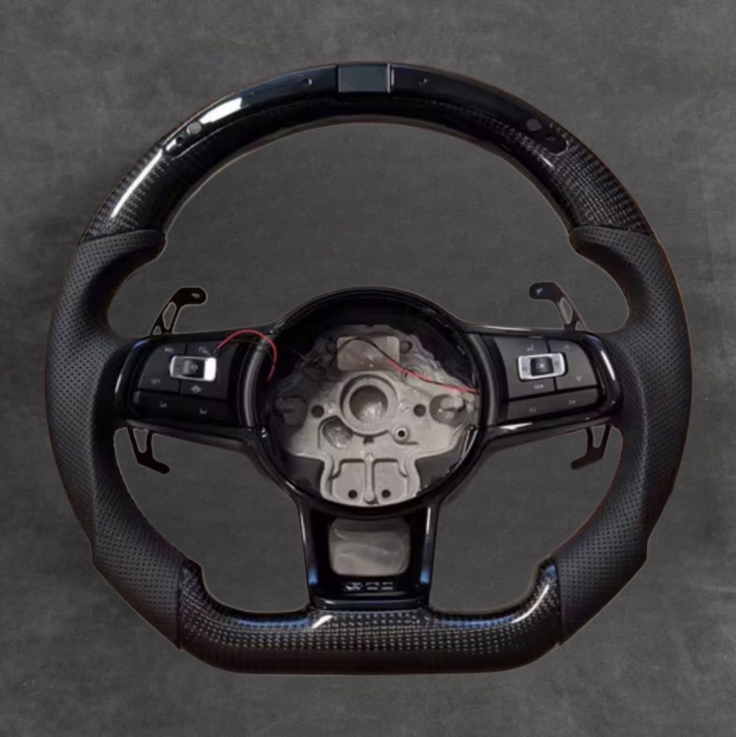 LED CARBON FIBER STEERING WHEEL VOLKSWAGEN