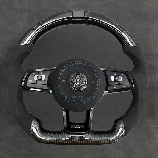LED Carbon Fiber Steering Wheel Alcantara VOLKSWAGEN