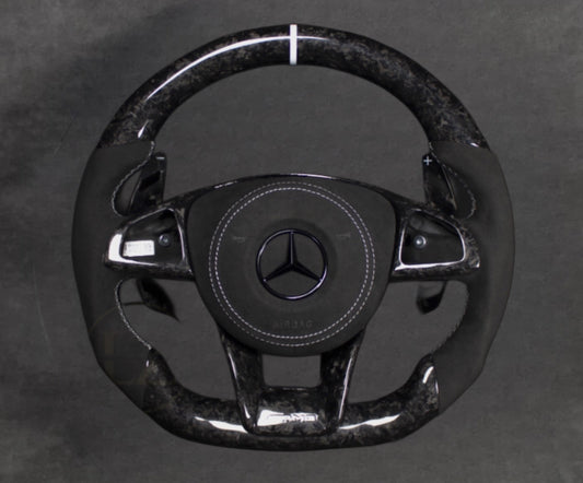 Forged Carbon Fiber Steering Wheel Leather Pre-2019 Models