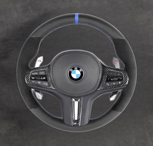 Blue Edition Steering Wheel Alcantara/Leather G-Series F91/F92/F93/F95/F96/F90 LCI/F87 LCI