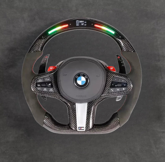 LED Carbon Fiber Steering Wheel M-Competition Edition G-Series F91/ F92/ F93/F95/F96/F90 LCI/F87 LCI