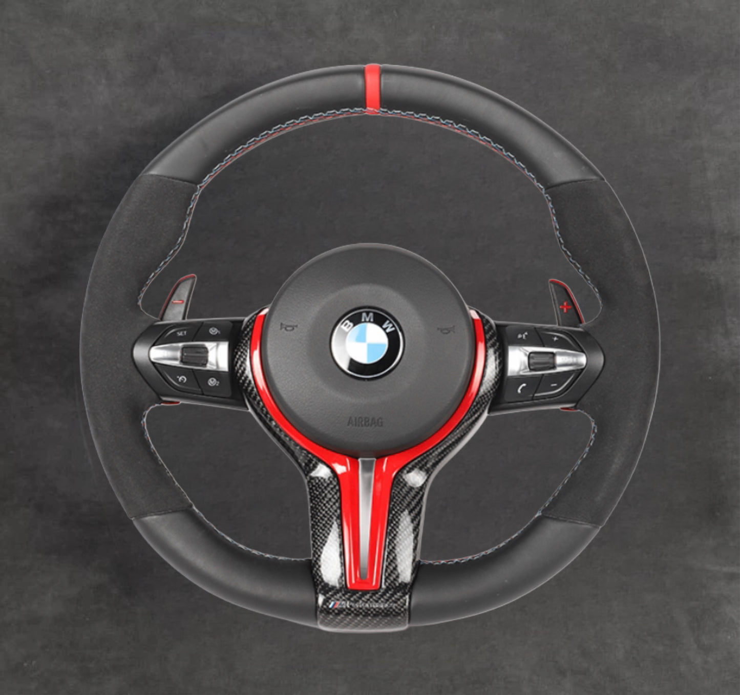 Red Edition Steering Wheel Alcantara/Leather F-Series