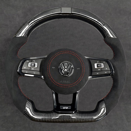 LED Carbon Fiber Steering Wheel Alcantara VOLKSWAGEN