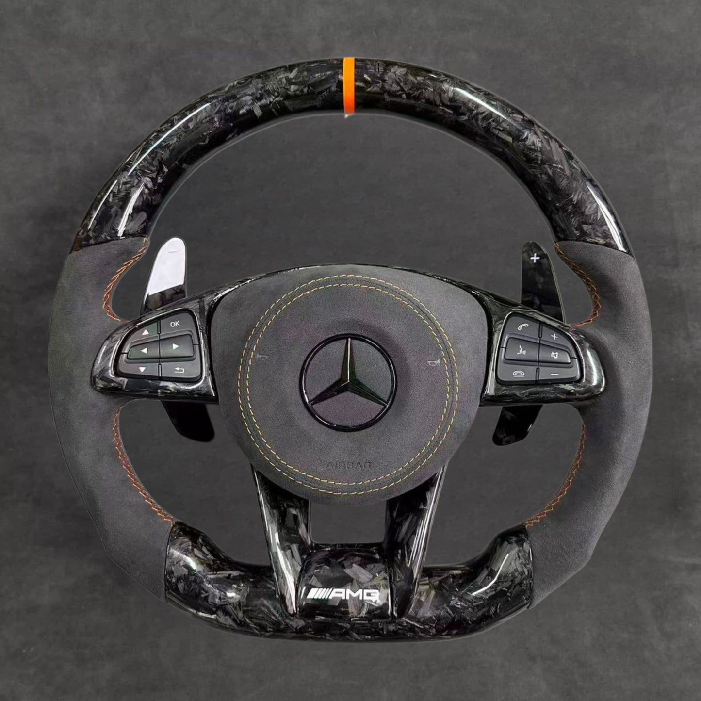 Forged Carbon Fiber Steering Wheel Alcantara Pre-2019 Models