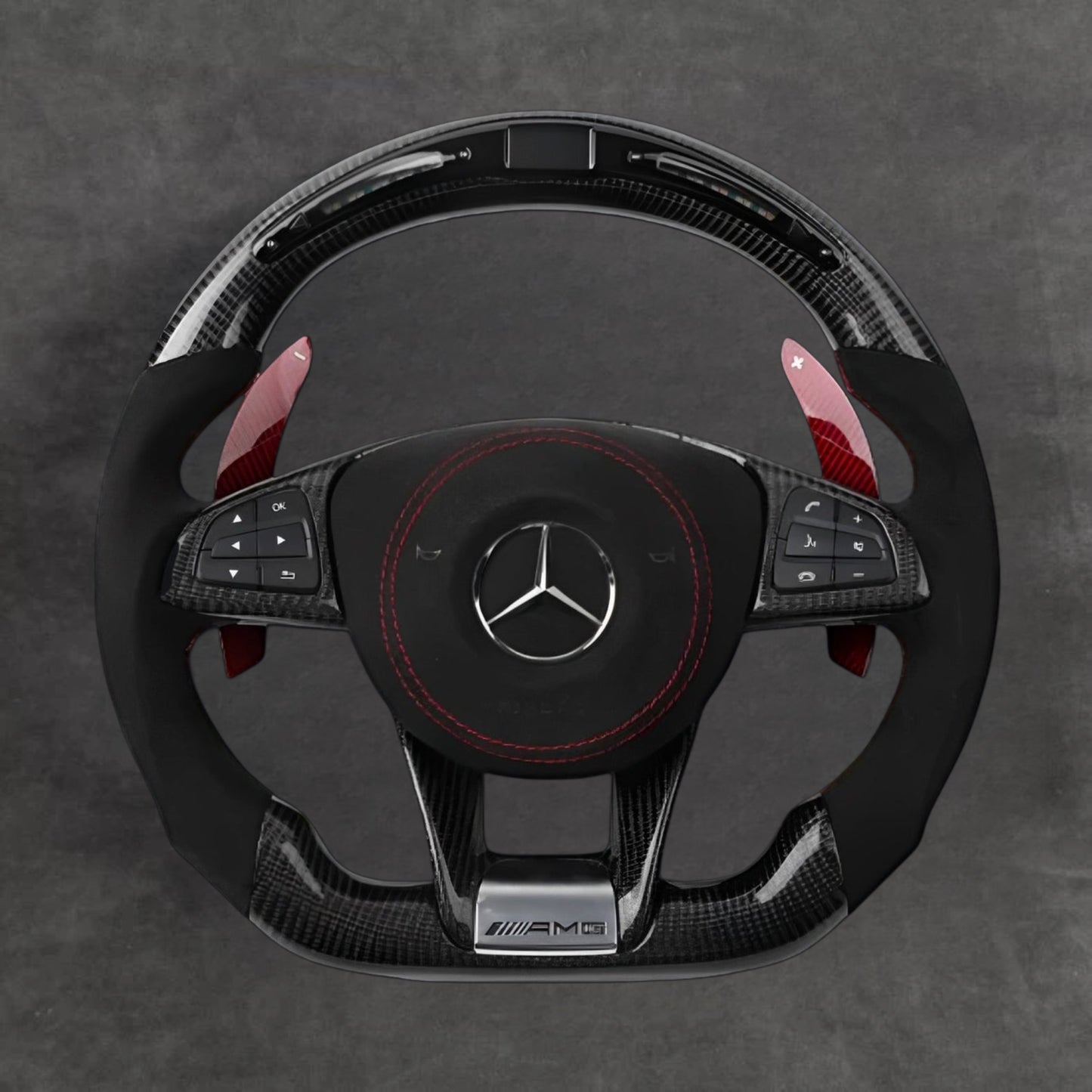 LED Carbon Fiber Steering Wheel Alcantara Pre-2019 Models