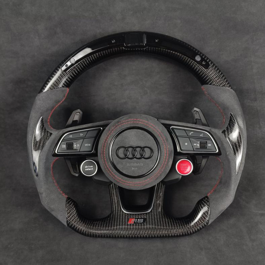 LED Carbon Fiber Steering Wheel Alcantara A3/S3/RS3