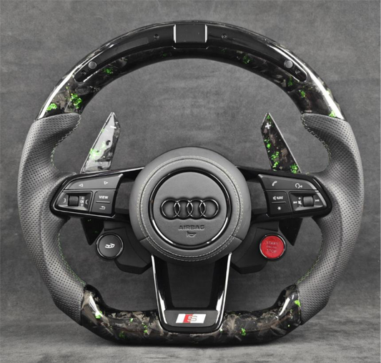 LED Performance Forged Carbon Steering Wheel Leather R8/TT/TTS/TTRS