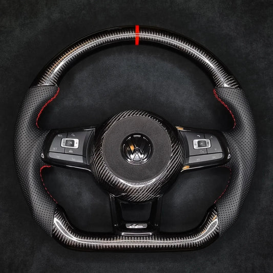 Carbon Fiber Steering Wheel Leather VOLKSWAGEN
